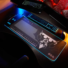 Batman Oversize Light Up Gaming Mat & Phone Charger Mousepad XXL Gaming Pad picture