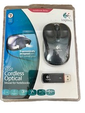 Logitech V220 Cordless Optical Mouse for Notebooks Laptops New Unopened Computer picture