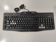 Logitech G105 Wired Gaming Keyboard LED Backlit, Programmable, Black/Red *SEE* picture