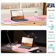 2D Flat 1pc Extended Gaming Mouse Pad And PC Desktop Keyboard Mat - Pink Girly picture