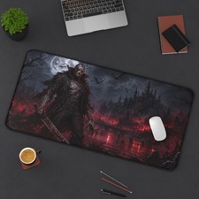 Sanguine Slasher Jason Desk Mat | Gothic Castle, Moonlit Horror picture