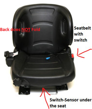 8 SERIES TOYOTA FORKLIFT VINYL SEAT with Sensor Switch & Seatbelt Switch-NEW picture