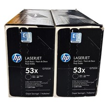 Genuine  HP LaserJet P2014 P2015 M2727 High Yield Dual Pack Toner Q7553XD 53X picture