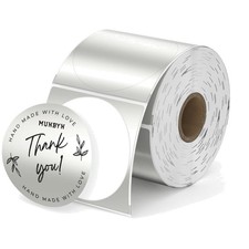 Strong Adhesive Silver Circle Sticker Labels - 500 Pack picture