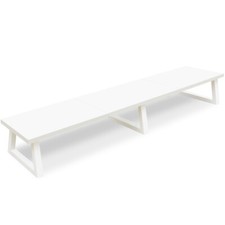 42 inch Dual Monitor Riser White, Desk Organizer Stand for TV Laptop. picture