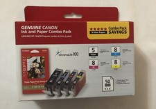 Canon Ink And Paper Combo Pack  5 Black, 8 Cyan, 8 Magenta, 8 Yellow  picture