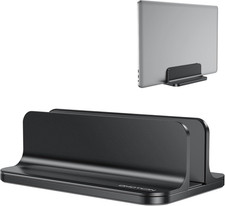 OMOTON Vertical Laptop Stand Holder, Adjustable Dock for Macbook, Black picture