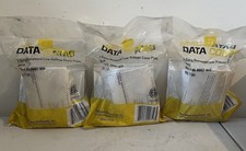 Lot Of 3 Datacomm 45-0002-WH Cable 2-Gang Plate picture