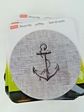 Staples Brand PC Circle Mouse Pad Anchor On Grey picture