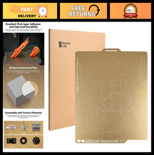 Double-Sided Textured PEI Build Plate for 3D Printers - 257x257mm, Strong Adhesi picture