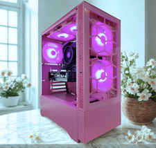 Custom Pink ARGB Gaming PC Intel Core i7 3.40 Quad 32GB 1TB SSD Nvidia RTX 5060 picture