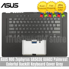 For ASUS ROG Zephyrus GA503Q GU603 Palmrest Colorful Backlit Keyboard Cover Grey picture