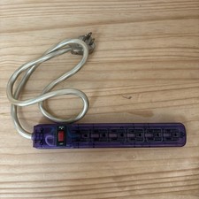 Vintage 90s Y2K Translucent Purple Power Strip Outlet - Clear See Through Works picture