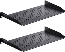 1U Cantilever Universal Rack Shelf - 10in Deep – Rackmount Shelf for 19’’ AV/Net picture