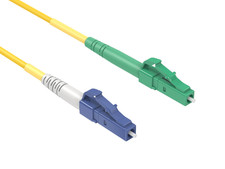 3m LC/UPC to LC/APC Simplex Single Mode Fiber Patch Cable OS2 9/125 Yellow picture