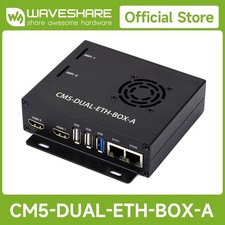 Waveshare Gigabit/2.5G Dual Ethernet Base Board For Raspberry Pi CM5. Dual RJ45 picture