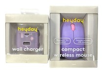 Heyday Bluetooth 5.1 Compact Wireless Mouse With USB Receiver Purple & Pink picture