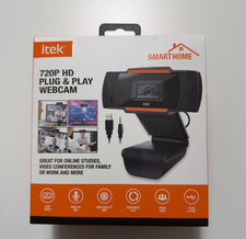 itek 720P HD Plug & Play USB Webcam with Built-In Microphone – New in Box picture
