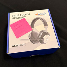 Wantek WK882MBTC Bluetooth Over-Ear Dual Headset Boom Mic picture