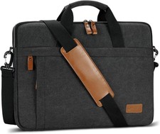 Laptop Bag 17-17.3 Inch, Water-resistant Canvas Laptop Case Slim Laptop Sleeve F picture