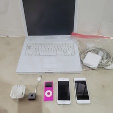 LOT ASSORTMENT OF APPLE PRODUCTS- LAPTOP, IPHONE AND IPODS picture