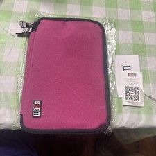 BUBM Double Layer Padded Travel Cable Organizer Electronic Case Purple picture
