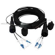 100M Outdoor LC-LC SM Duplex Armored Field TPU Fiber Patch Cord Waterproof Head picture