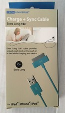 Tech Universe Charge + Sync Cable Blue 10 Ft NEW picture