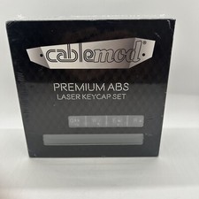 NEW CableMod Premium ABS Laser Keycap Set - CM Black, OEM Profile, ANSI 113 Keys picture