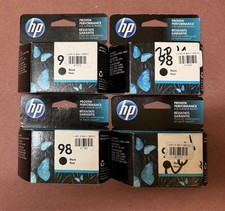 New Sealed HP 98 Inkjet Cartridge Black Ink  C9364WN Expired 2018 ⭐ LOT OF 4⭐ picture