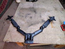 Wali Dual Monitor Desk Mount Adjustable Tilt & Rotate Black VESA 75x75 100x100 picture