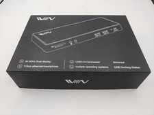 IVIIN D6902 Ash Black 4K Dual Display USB 3.0 Universal Docking Station Open Box picture