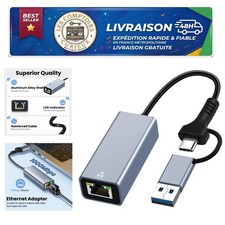 USB-C to Ethernet Adapter USB 3.0 RJ45 Gigabit LAN 1000 Mbps LBSC picture