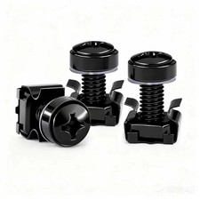 40 Pack M6 X 16Mm Rack Screws and Cage Nuts for Server Cabinet, Server Shelves, picture