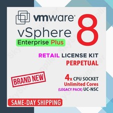 VMware vSphere 8 Enterprise Plus 4-CPU Perpetual License - UC NSC RETAIL NEW picture