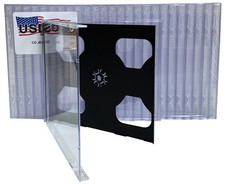 USDISC CD Jewel Cases Standard 10.4mm, Triple 3 Disc (Black) Lot picture