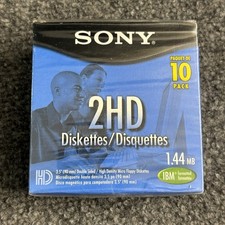 Sony 100MFD-2HD 1.44MB Double Sided Micro Floppy Diskettes (Pack of 10) picture