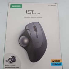 ELECOM IST Plus Wireless Bluetooth Trackball Mouse Black bearings roller smooth picture