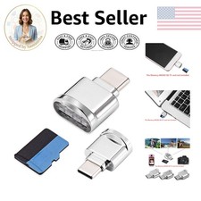 Sleek USB Type-C Micro SD Card Reader Adapter 2-Pack - Effortless File Transfers picture