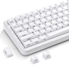113 PCS Jelly PBT Keycap Set Laser Etching OEM Cherry MX Fits 65/75/96% White picture