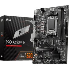 MSI Pro A620M-E Gaming Desktop Motherboard AMD A620 AM5 Micro ATX Ryzen 7 DDR5 picture