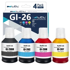 LCL GI-26 GI26 Ink Bottles Replacement Canon 26 GI26 GI-26 Ink Refill Bottles picture