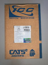 LOT OF 2 BOXES NEW ICC CAT5E CMP PLENUM CABLE, BLUE ***NEW PRICE*** picture