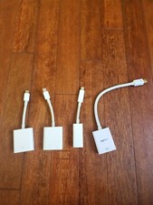 Lot of 4 thunderbolt mini display adapters( VGA, Ethernet, HDMI) picture