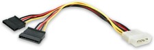 12in LP4 to 2x SATA Power Y Cable Adapter - Molex to to Dual SATA Power Adapt... picture