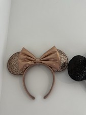 Disney ears rose gold sequin glitter bow  picture