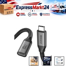 Silkland USB4 Extension Cable 40Gbps 240W Thunderbolt 4 USB C Extender Braided picture