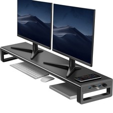 Vaydeer Dual Monitor Stand Computer Riser with USB 3.0 Hub Ports, X-Large picture