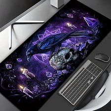 1pc 1pcs Large Gaming Desk Mat Compatible for PC/Laptop - Gothic Dark Raven Sk picture