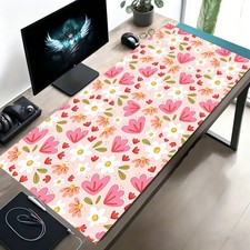 1pc Pink Cute Little Flower Pattern - Extended Gaming Mouse Pad and PC Desktop picture